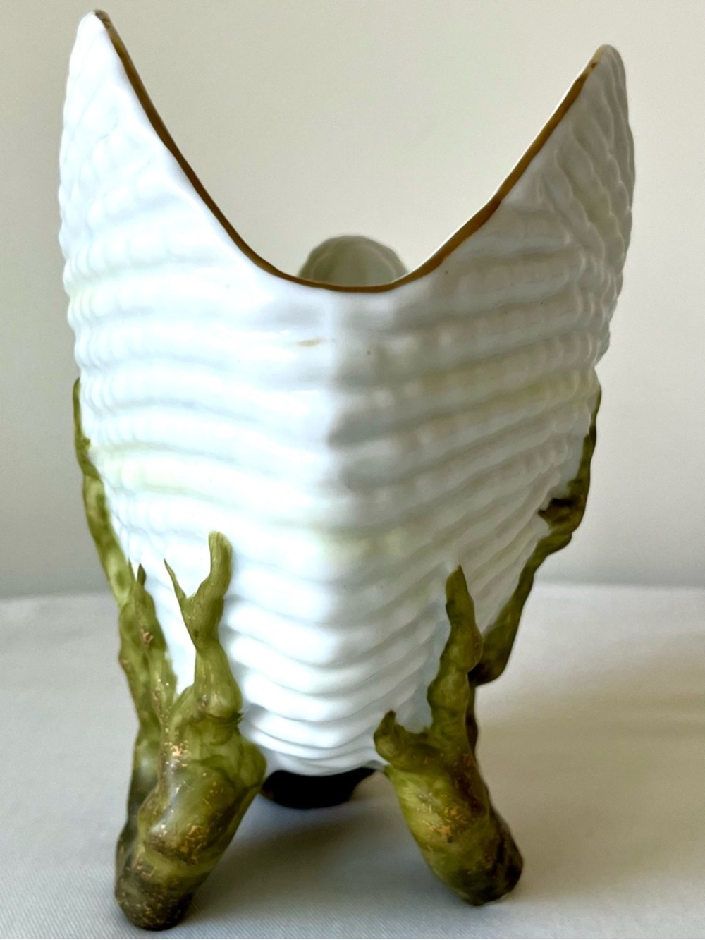 Antique Royal Worcester Porcelain Nautilus Ivory Shell Vase #23/100 - Picture 3 of 6